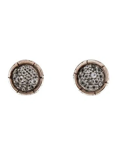 Pre-owned John Hardy Topaz Bamboo Stud Earrings In Multi