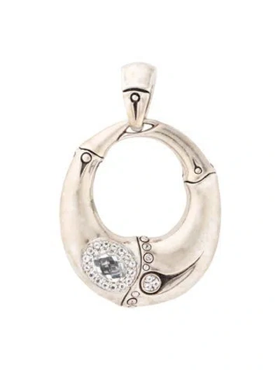 Pre-owned John Hardy Topaz Batu Bamboo Long Enhancer Pendant In Multi