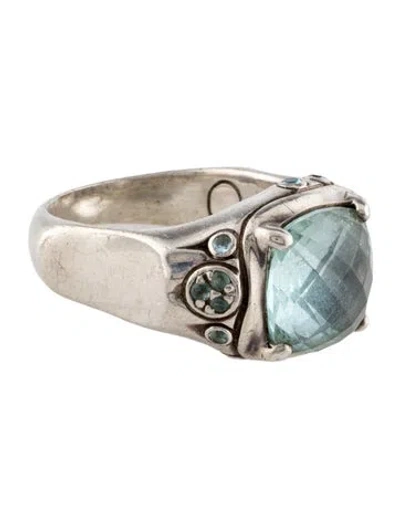 Pre-owned John Hardy Topaz Batu Bamboo Ring In Multi