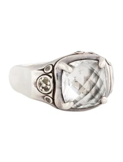 Pre-owned John Hardy Topaz Batu Bamboo Ring In Multicolor