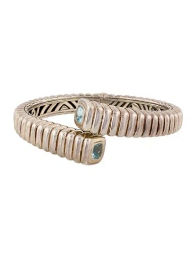 Pre-owned John Hardy Topaz Batu Bedeg Slim Kick Cuff Bracelet, 6.75" In Multi