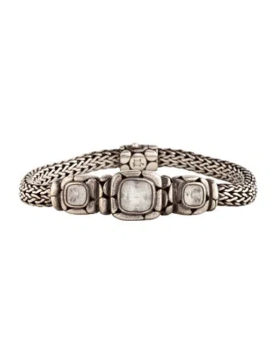 Pre-owned John Hardy Topaz Batu Kali Station Bracelet, 6.75" In Multicolor