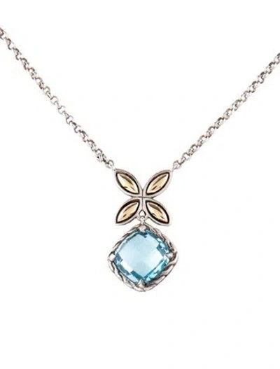 Pre-owned John Hardy Topaz Batu Kawung Pendant Necklace, 18" In Multi