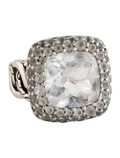 Pre-owned John Hardy Topaz Batu Klasik Cocktail Ring In Multicolor
