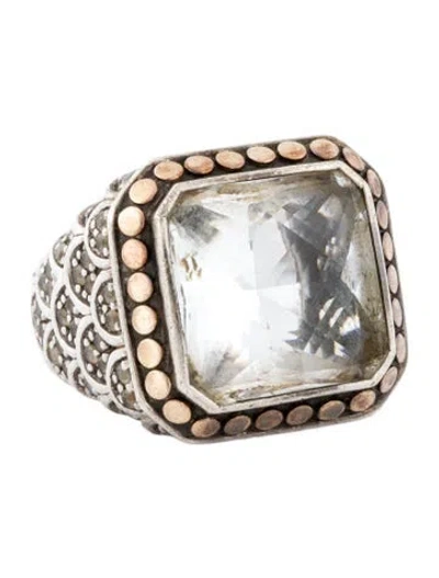 Pre-owned John Hardy Topaz Batu Naga Cocktail Ring In Multi