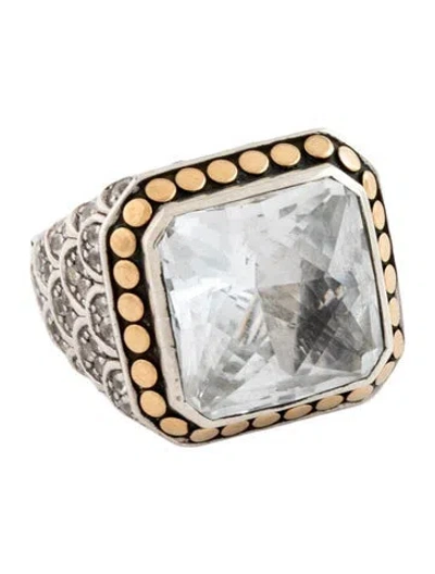 Pre-owned John Hardy Topaz Batu Naga Cocktail Ring In Multicolor