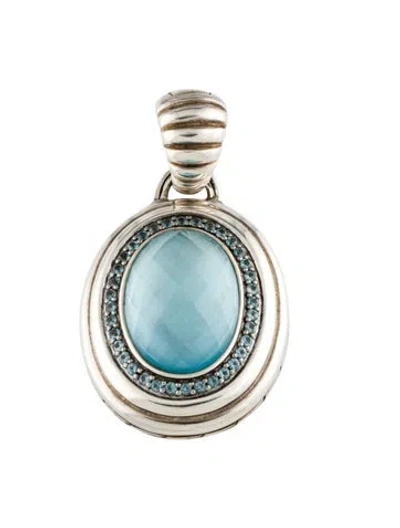 Pre-owned John Hardy Topaz Bedeg Enhancer Pendant, 2" In Multi