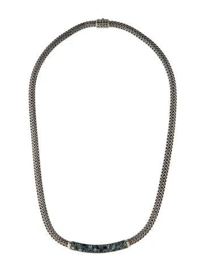 Pre-owned John Hardy Topaz Classic Chain Necklace, 14" In Multicolor