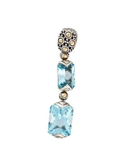 Pre-owned John Hardy Topaz Double Drop Pendant In Multicolor