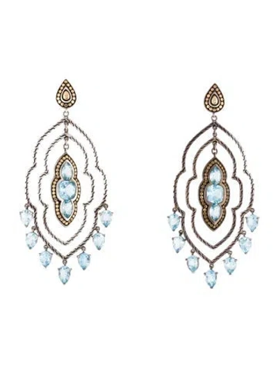 Pre-owned John Hardy Topaz Drop Earrings In Multi