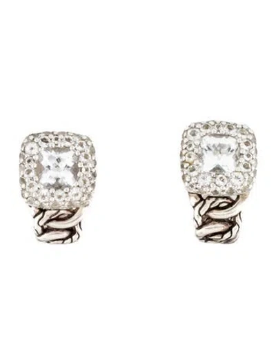 Pre-owned John Hardy Topaz Earclips In Multi