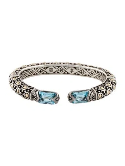 Pre-owned John Hardy Topaz Jaisalmer Hinged Cuff, 6.5" In Multi
