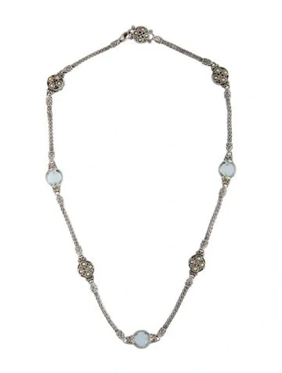 Pre-owned John Hardy Topaz Jaisalmer Station Necklace, 18" In Multicolor