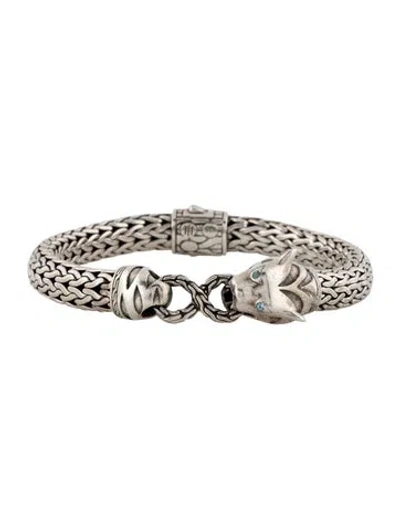 Pre-owned John Hardy Topaz Palu Macan Tiger Bracelet, 7" In Multi