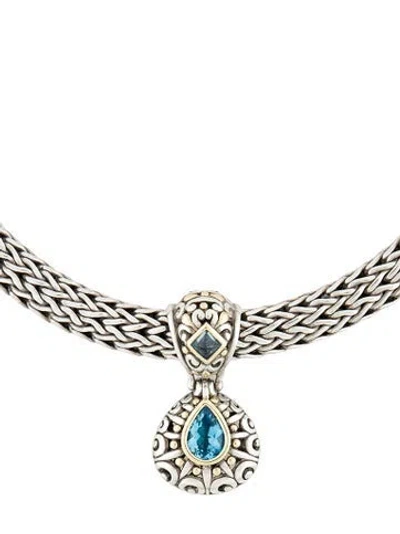Pre-owned John Hardy Topaz Pendant Necklace, 18" In Multi
