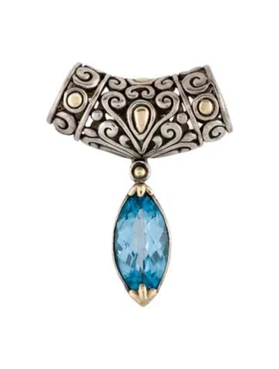 Pre-owned John Hardy Topaz Slider Pendant In Multi