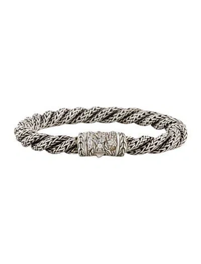 Pre-owned John Hardy Topaz Twist Classic Chain Bracelet, 6.5" In Multi