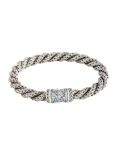 Pre-owned John Hardy Topaz Twisted Link Bracelet, 6.75" In Multi
