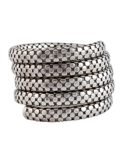 Pre-owned John Hardy Triple-coil Wrap Dot Bracelet, 6" In Multicolor