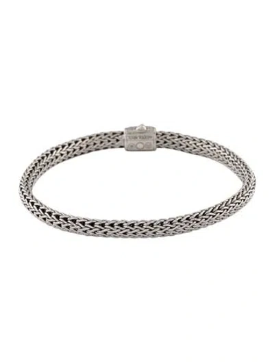 Pre-owned John Hardy Tsavorite Garnet Classic Chain Bracelet, 6.75" In Multi