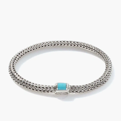John Hardy Turquoise Classic Chain Sterling Silver Bracelet - Bbs961841tqxum In Silver-tone