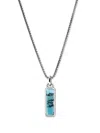 John Hardy Turquoise Talisman Necklace In Silver
