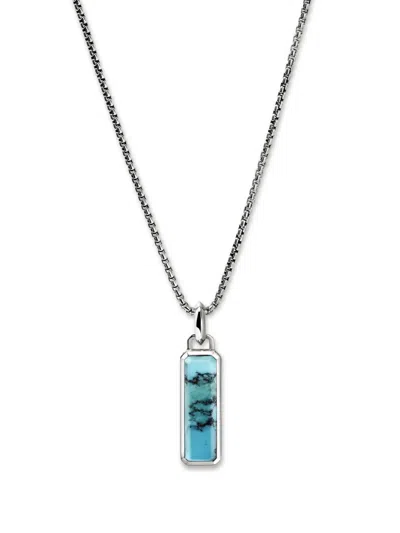 John Hardy Turquoise Talisman Necklace In Silver