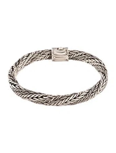 Pre-owned John Hardy Twisted Chain Link Bracelet, 7.75" In Multicolor