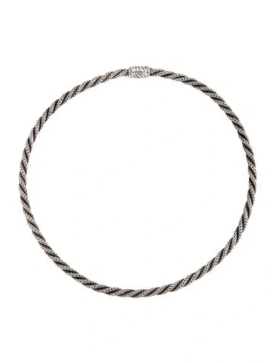 Pre-owned John Hardy Twisted Chain Necklace, 18" In Multicolor
