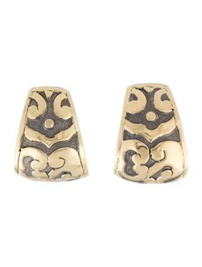 Pre-owned John Hardy Two- Tone Stud Drop Earrings In Multi