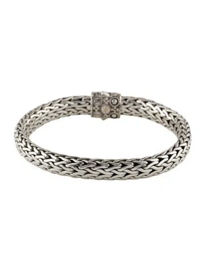 Pre-owned John Hardy Two Tone Wheat Chain Bracelet, 6.5" In Multi