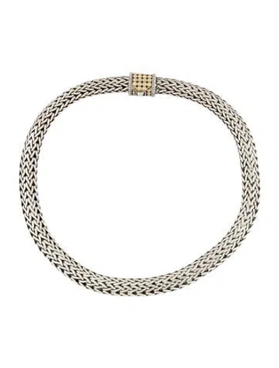 Pre-owned John Hardy Two-tone 10.5 Classic Chain Necklace, 16" In Multi