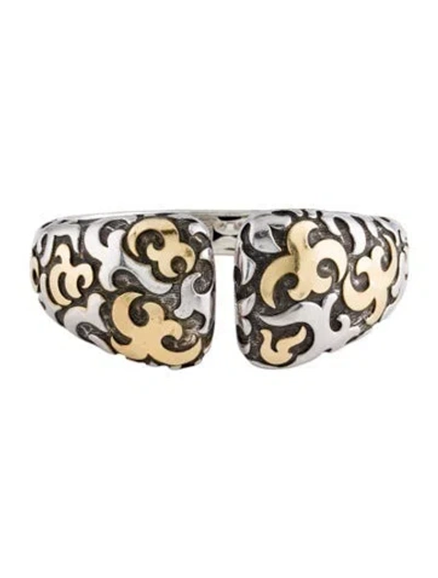 Pre-owned John Hardy Two-tone Bangle Bracelet, 6.5" In Multi