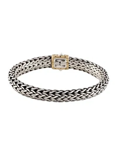 Pre-owned John Hardy Two-tone Classic Chain Bracelet, 7.5" In Multicolor