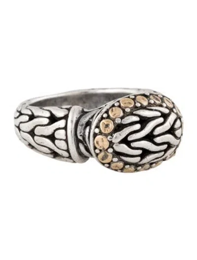 Pre-owned John Hardy Two-tone Cocktail Ring In Multi