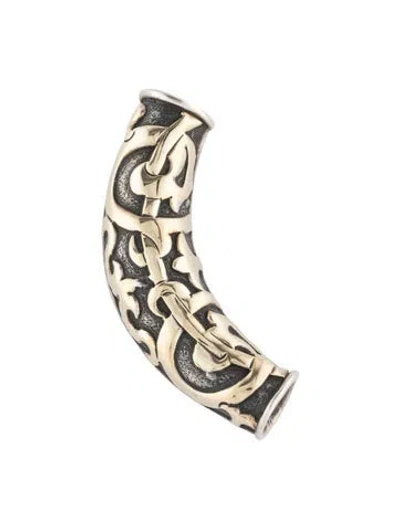 Pre-owned John Hardy Two-tone Dayak Slide Pendant In Multicolor