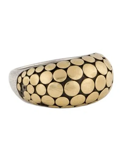 Pre-owned John Hardy Two-tone Dome Dot Cocktail Ring In Multi