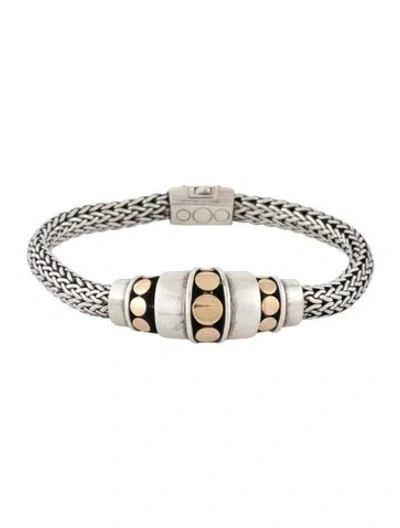 Pre-owned John Hardy Two-tone Dot Bracelet, 6.5" In Multicolor