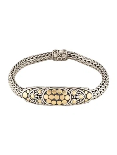 Pre-owned John Hardy Two-tone Dot Bracelet, 7" In Multi