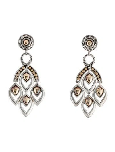 Pre-owned John Hardy Two-tone Dot Chandelier Earrings In Multi