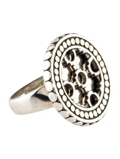 Pre-owned John Hardy Two-tone Dot Cocktail Ring In Multi