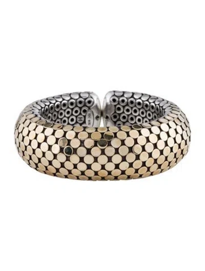Pre-owned John Hardy Two-tone Dot Cuff Bracelet, 6.25" In Multi
