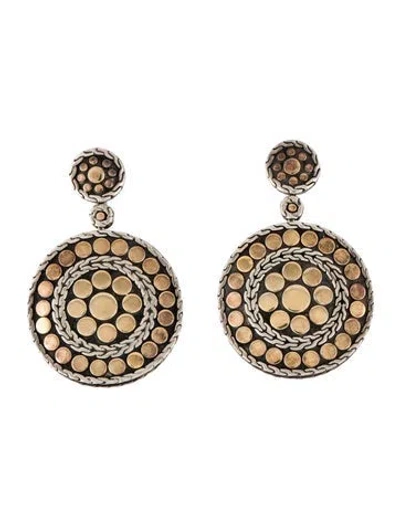 Pre-owned John Hardy Two-tone Dot Nuansa Drop Earrings In Multi
