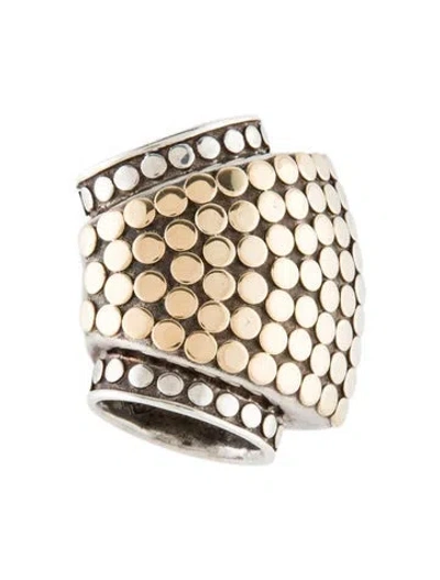 Pre-owned John Hardy Two-tone Dot Slide Enhancer Pendant, 1" In Multi