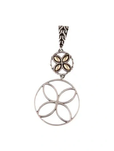 Pre-owned John Hardy Two-tone Drop Pendant In Multi