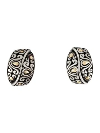 Pre-owned John Hardy Two-tone Earclip Earrings In Multi