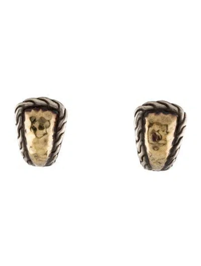 Pre-owned John Hardy Two-tone Earclip Earrings In Multi
