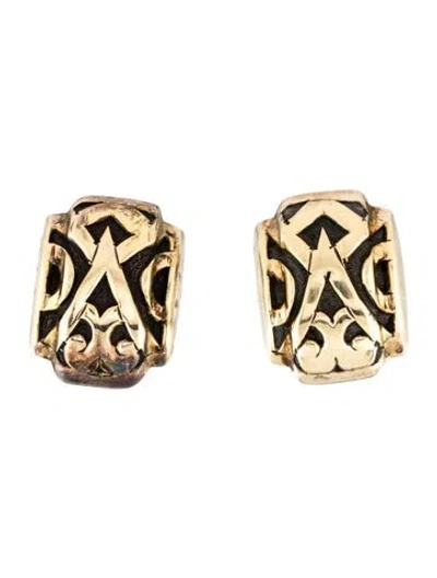 Pre-owned John Hardy Two-tone Earclips In Multicolor