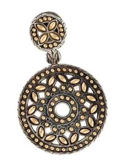 Pre-owned John Hardy Two-tone Enhancer Pendant, 2" In Multi