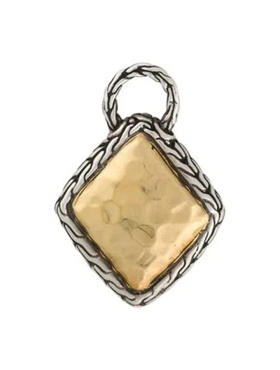 Pre-owned John Hardy Two-tone Hammered Pendant In Multi